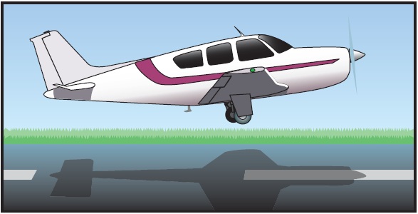 Figure 16-8. Landing with nosewheel retracted.